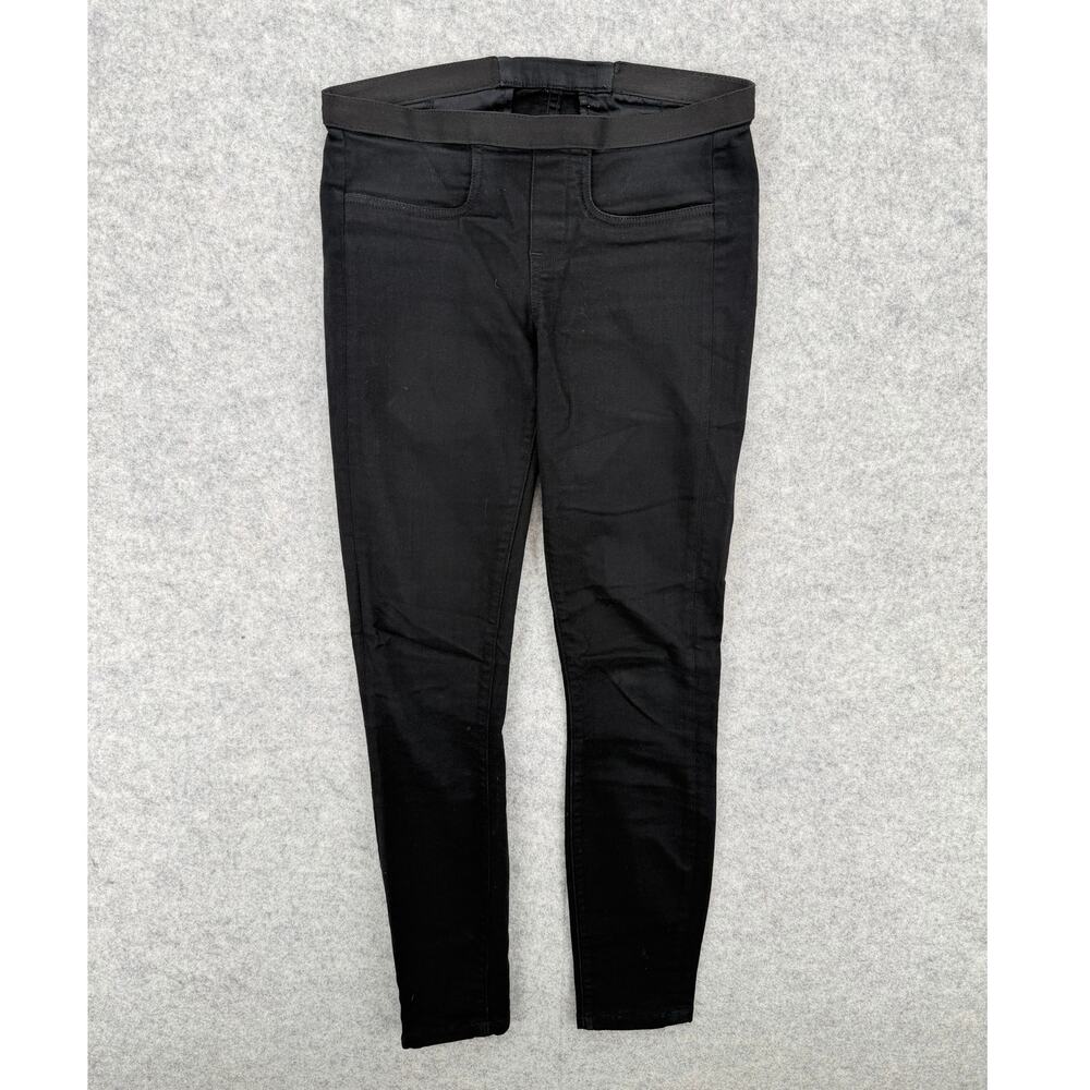 Helmut Lang Black Coated Cotton Blend Legging/Jegging Size 24 (XS)